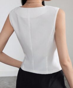 Alternative view of SHEIN Modelyn 3d Floral Design Women's Thin Suit Vest