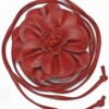 1pc Women's PU Leather Camellia Bohemian Bowknot