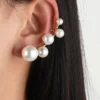 SHEIN 1pc Fashion Luxurious Faux Pearl Ear Cuff Clip
