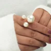 SHEIN 1pc Fashionable Minimalist Pearl Ring, Suitable For Women's