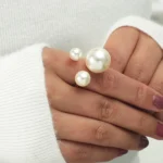 SHEIN 1pc Fashionable Minimalist Pearl Ring, Suitable For Women's