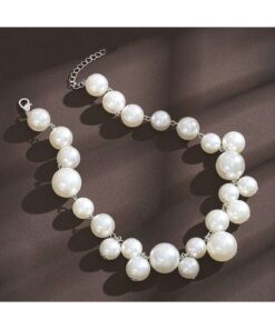 Alternative view of SHEIN 1pc Faux Pearl Necklace, A Perfect Mother's Day Gift, Fashionable Faux Pearl Necklaces