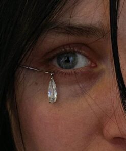 SHEIN 1pc Luxury Teardrop Ear Cuff, Versatile Personalized Faux Crystal Earrings