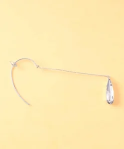 Alternative view of SHEIN 1pc Luxury Teardrop Ear Cuff, Versatile Personalized Faux Crystal Earrings