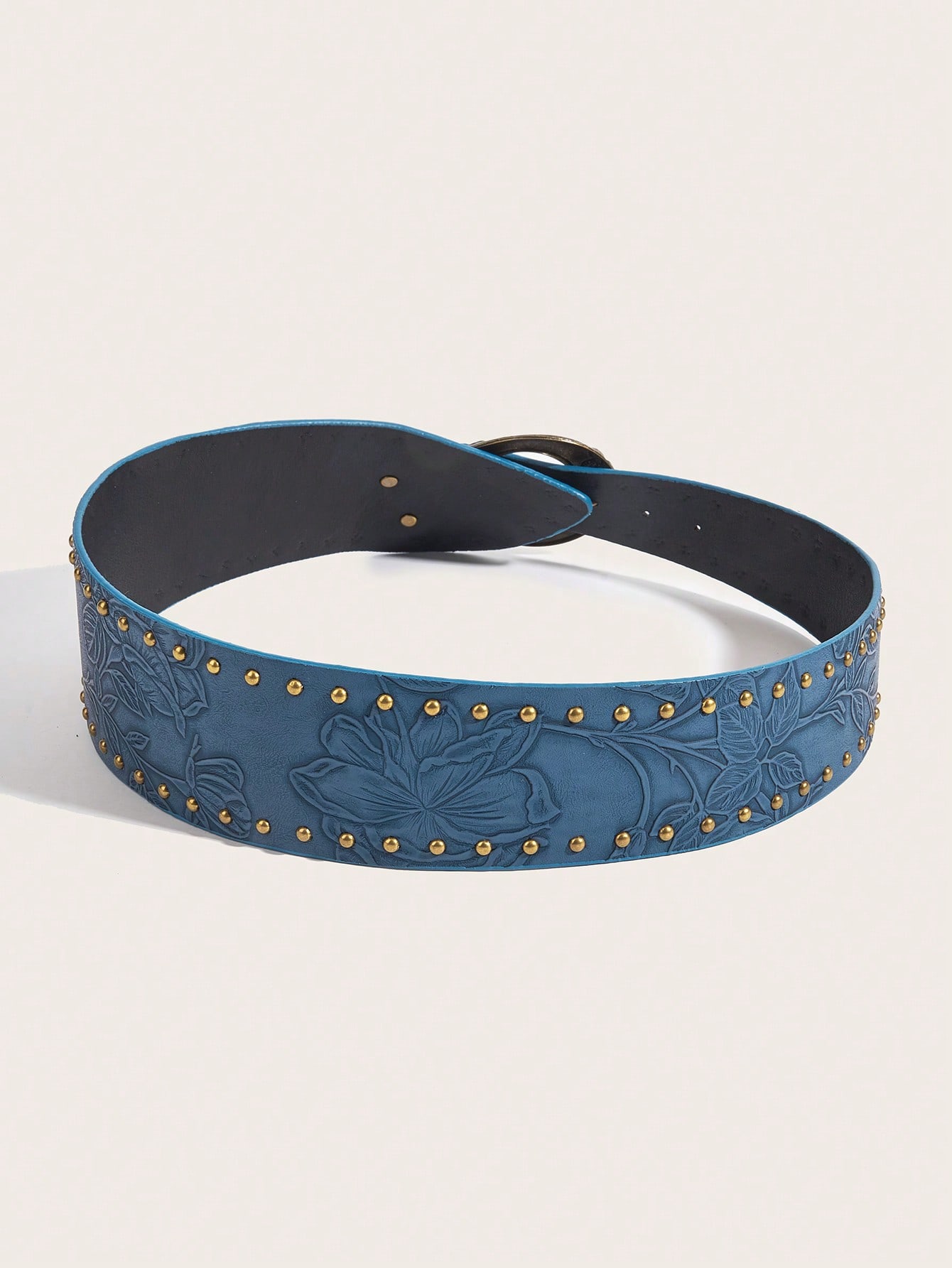 SHEIN 1pc Women's Retro Rivet Printed Casual Western Style Belt - Image 3