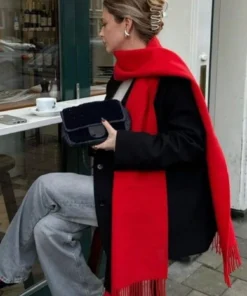 SHEIN 1pc Women's Solid Color Faux Cashmere Scarf