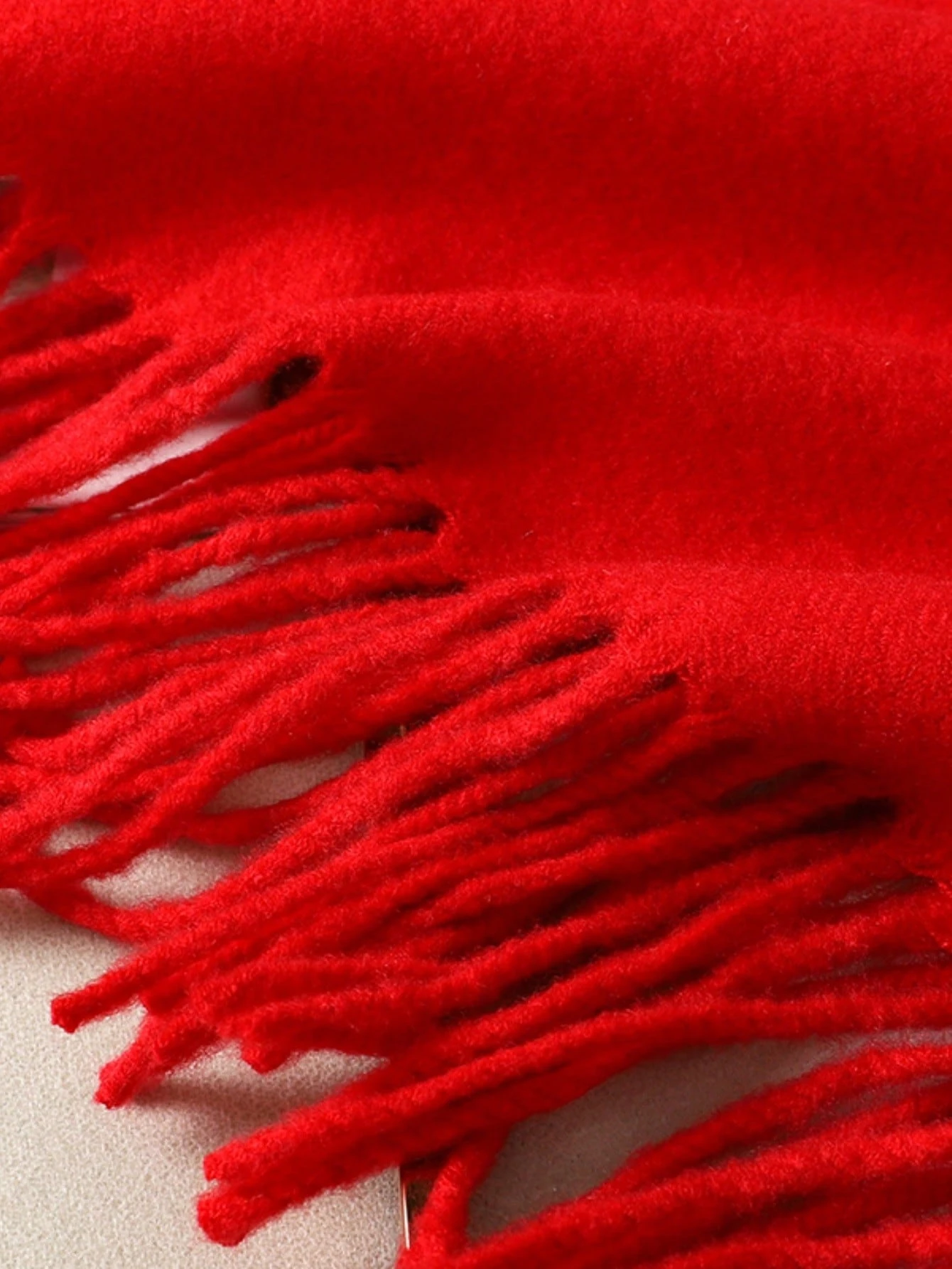 SHEIN 1pc Women's Solid Color Faux Cashmere Scarf - Image 4