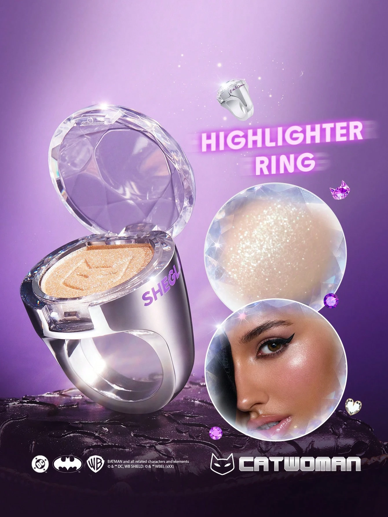 CATWOMAN™ SHEGLAM Jewel Thief Highlighter Ring Brand Beauty