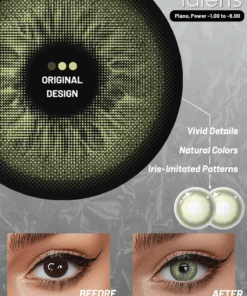 Alternative view of SHEIN Lalens Lalens New Arrival 1 Pair2 Pieces Of Small Pupil Unspoken Natural Oliver Colored Contact Lenses
