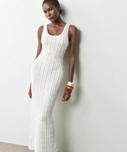 Maija Casual Solid Color Fitted Sleeveless Dress