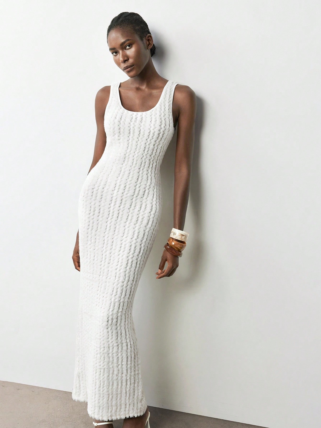 Maija Casual Solid Color Fitted Sleeveless Dress