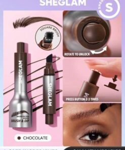 SHEGLAM Brow-Fection Angled Brush & Dip-Chocolate