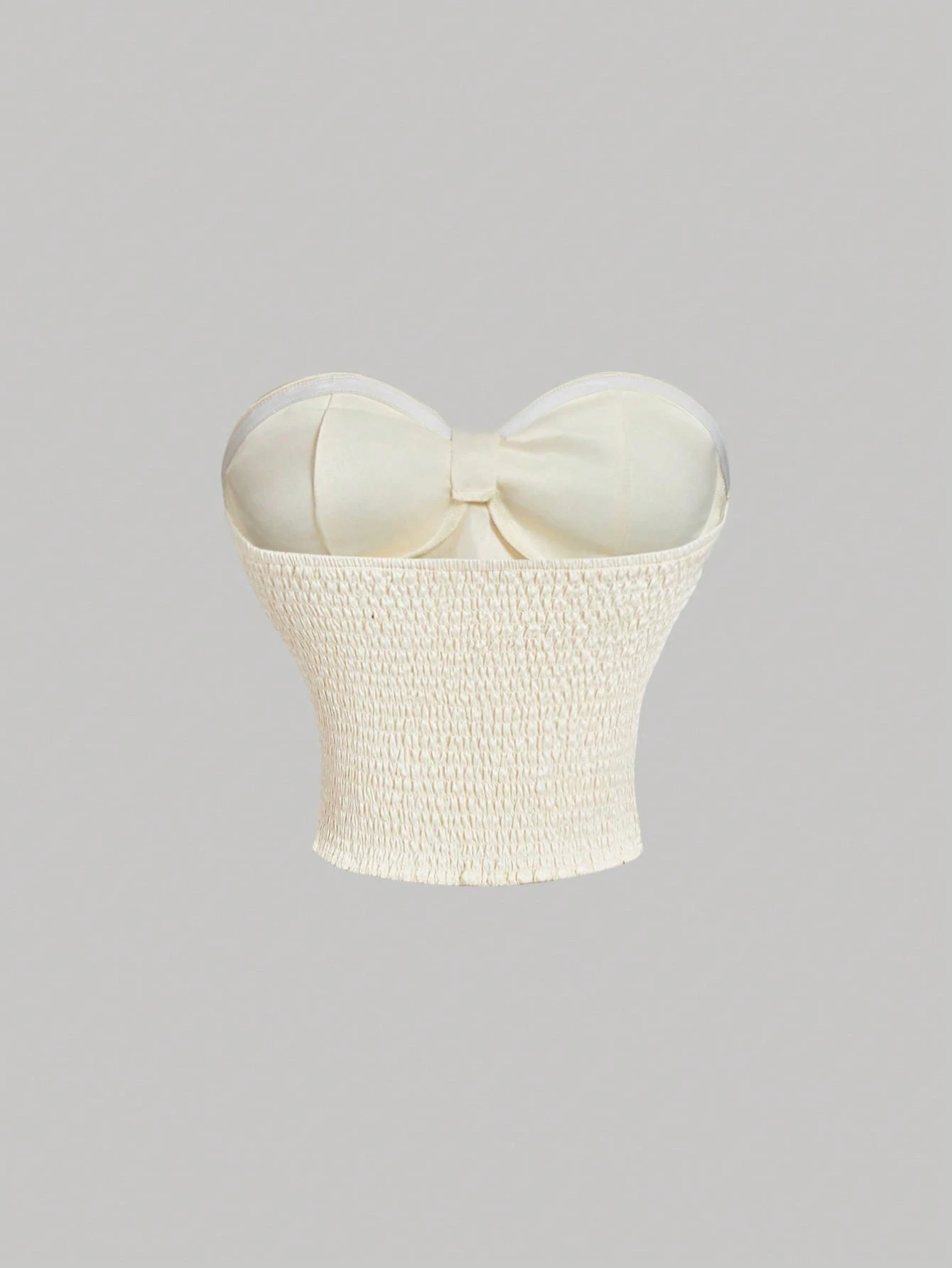 SHEIN MOD Bandeau Apricot Elegant Top