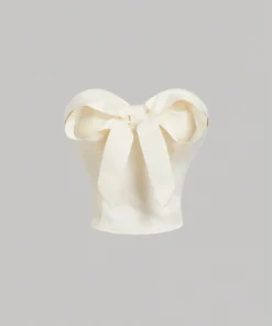 SHEIN MOD Bandeau Apricot Elegant Top