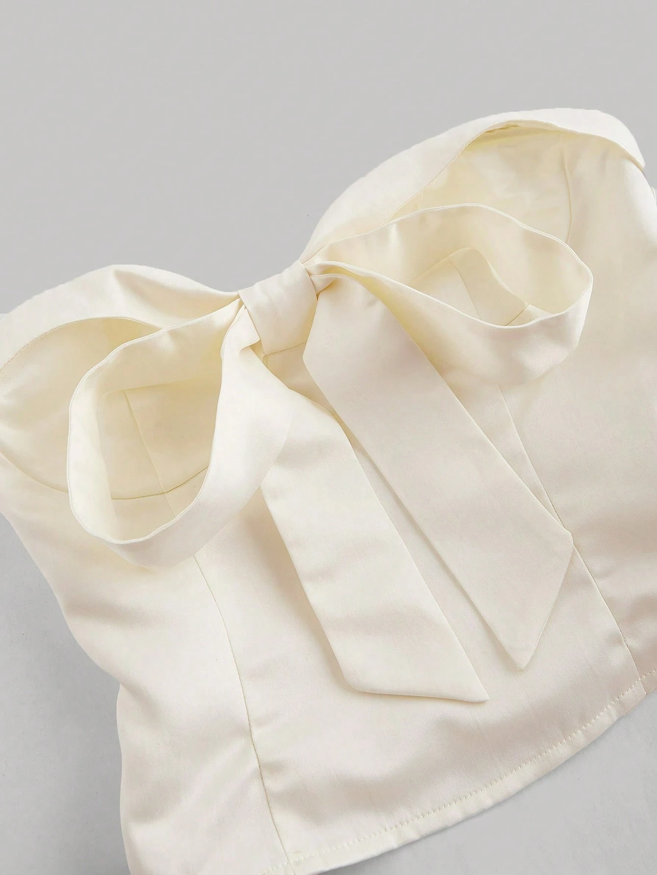 SHEIN SHEIN MOD Bandeau Apricot Elegant Top - Image 3