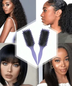 SHEIN Wheat Straw Cushion Massage Comb, Smooth Hair & Reduces Frizz