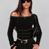 Women's Asymmetric Punk Sexy One Shoulder Exposed Shoulder Top
