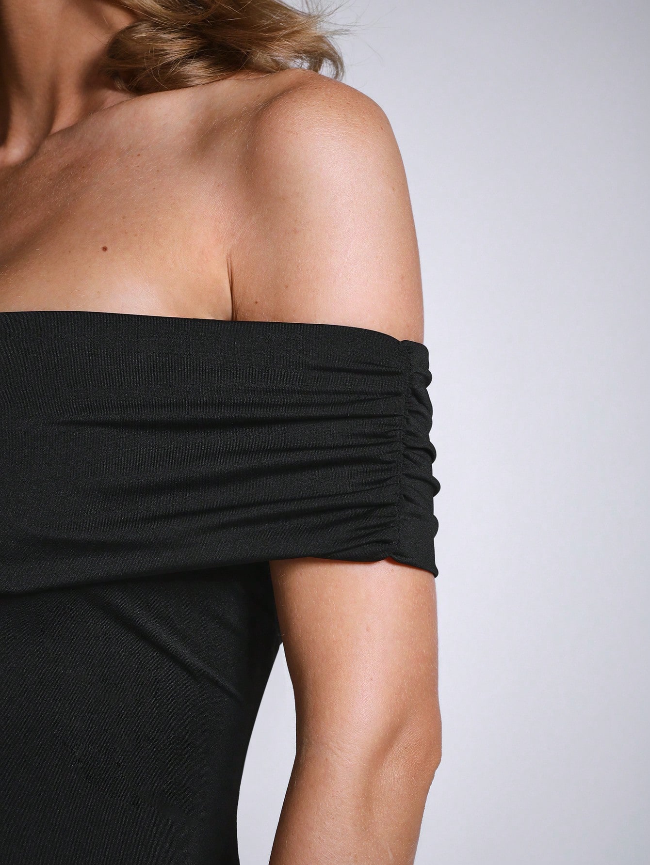 SHEIN COSMINA Women's Elegant Off Shoulder Dress - Image 2