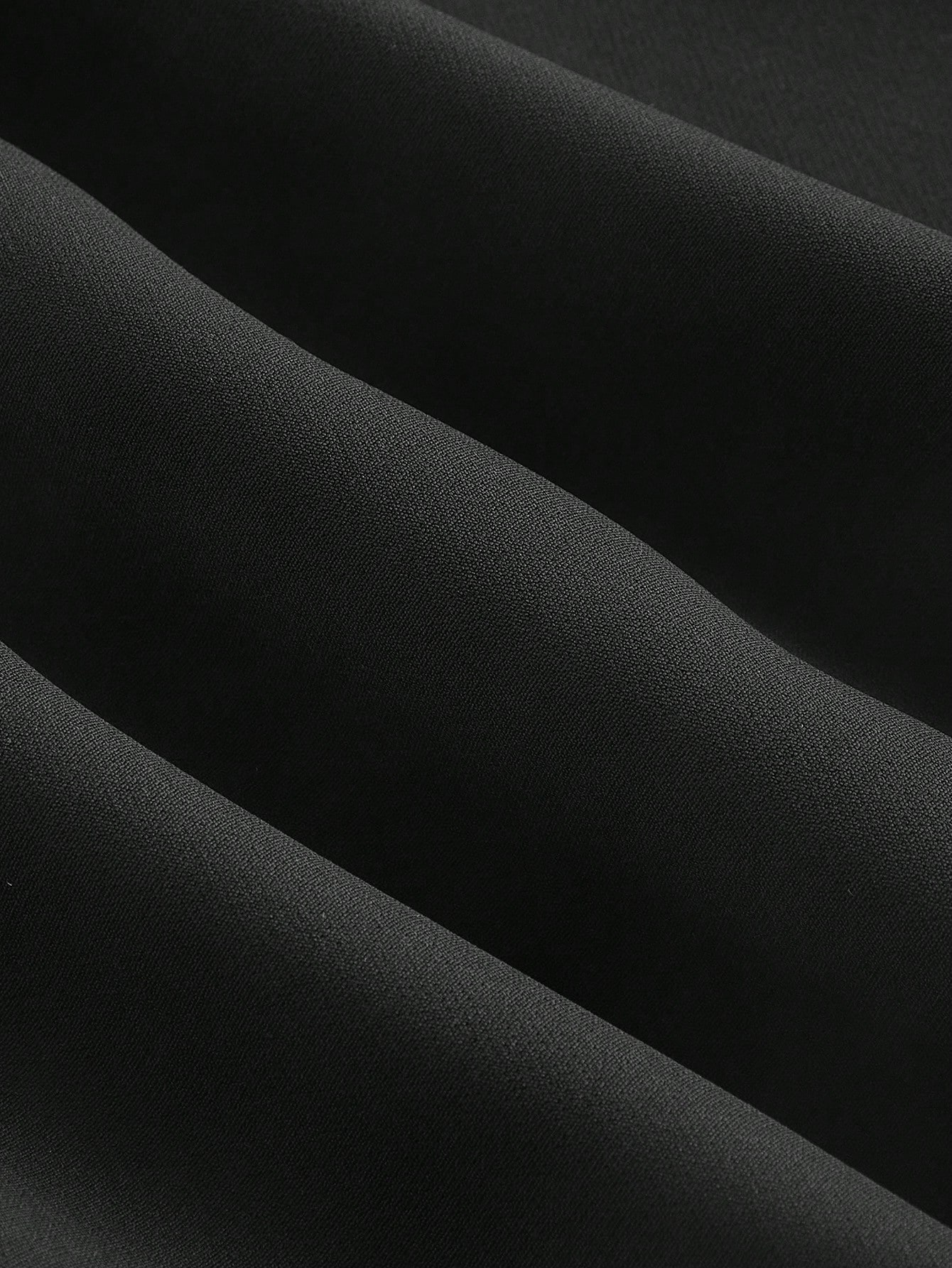 MOD Black Asymmetric Mandarin Collar Mini Dress